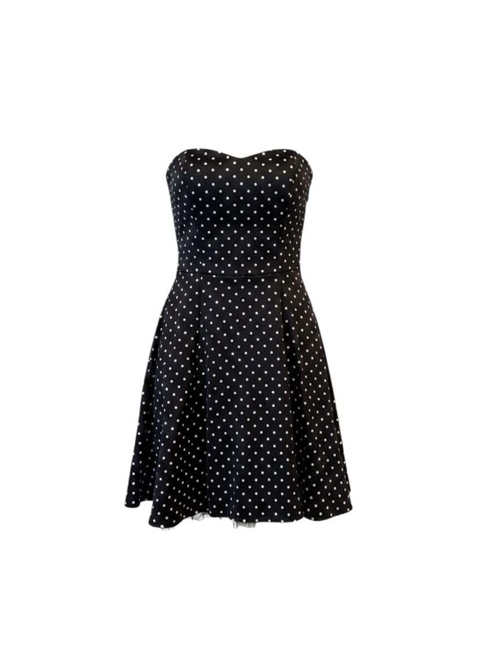 Vintage 80s Jessica McClintock for Gunne Sax Black Polka Dot Dress